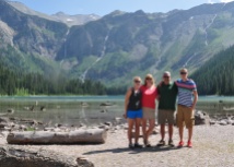 Family hike at Avalanche Lake in Glacier National Park the week before the nest was vacated.