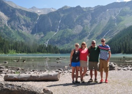 Family hike at Avalanche Lake in Glacier National Park the week before the nest was vacated.